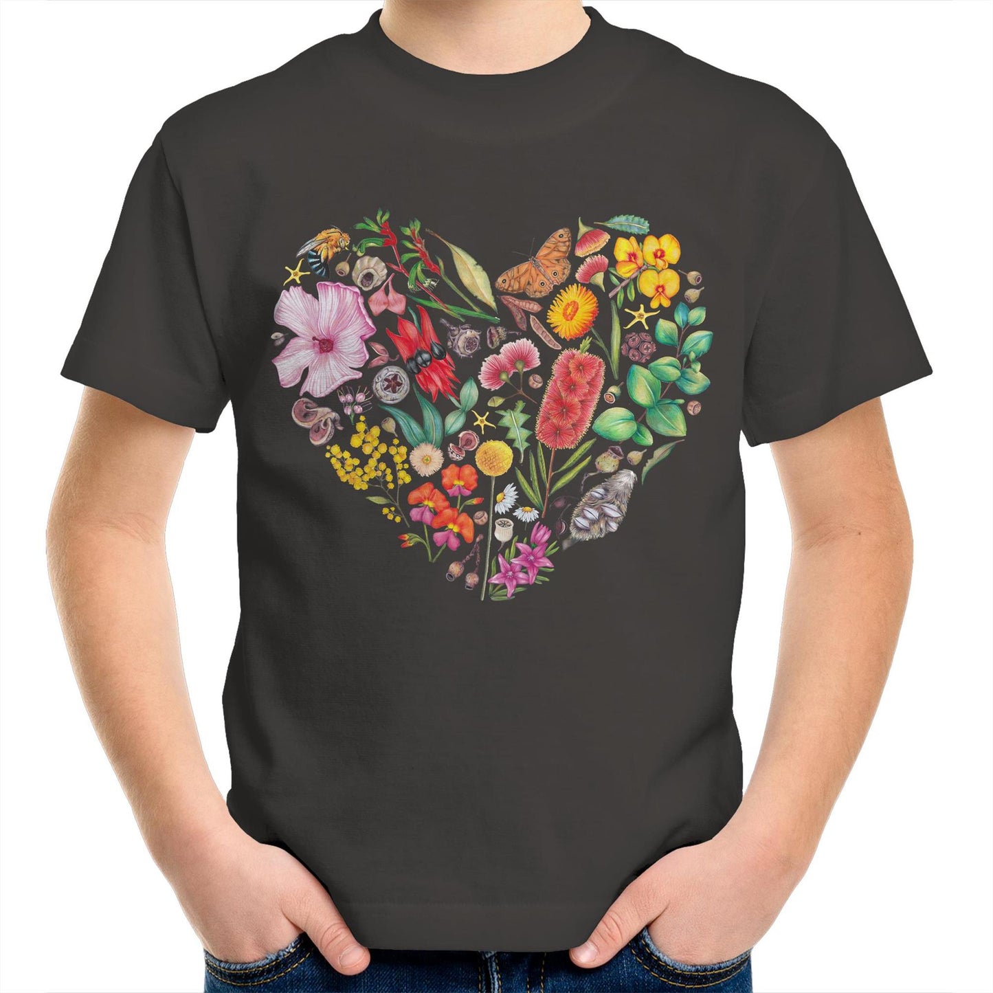 Wildflower Heart Kids T-Shirt