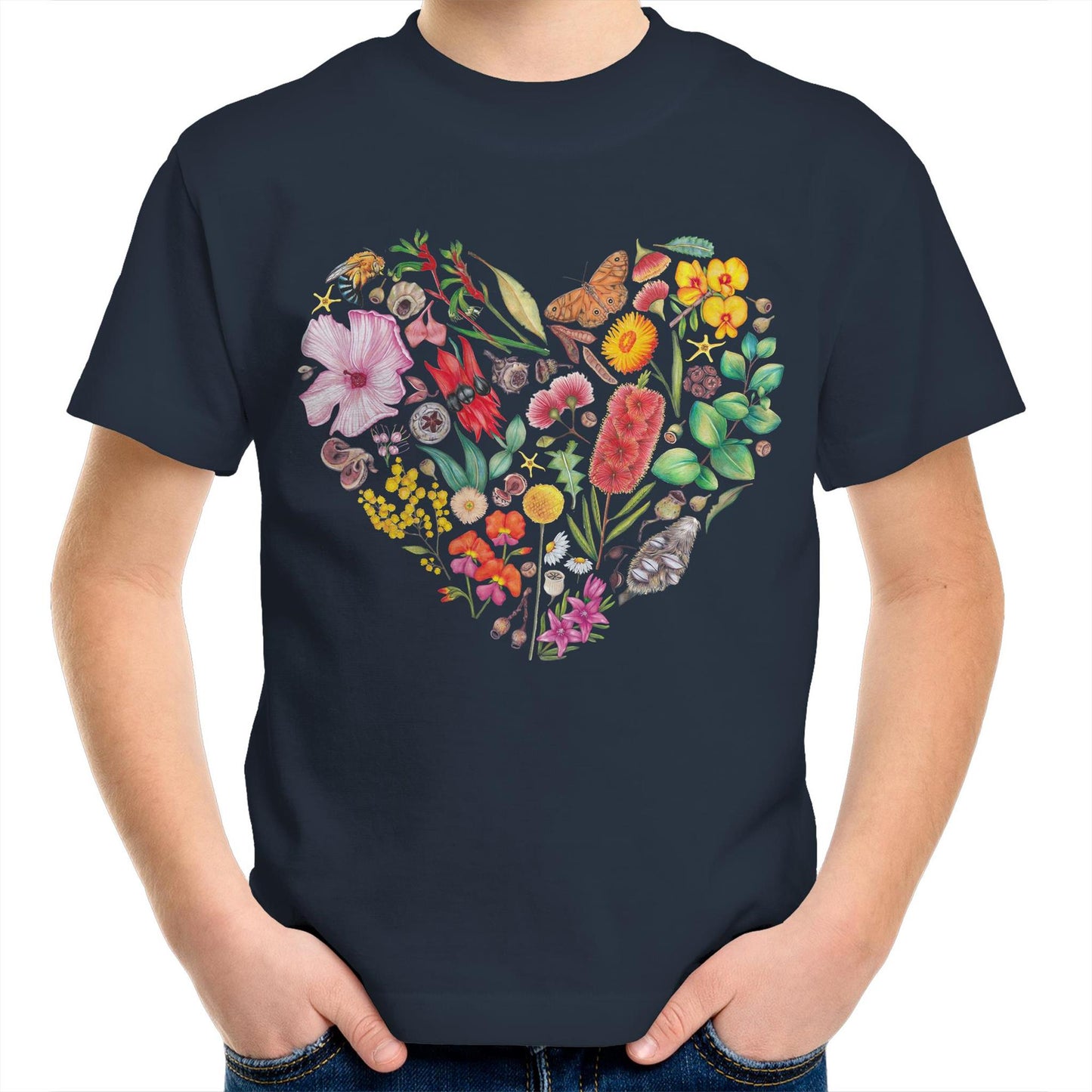 Wildflower Heart Kids T-Shirt