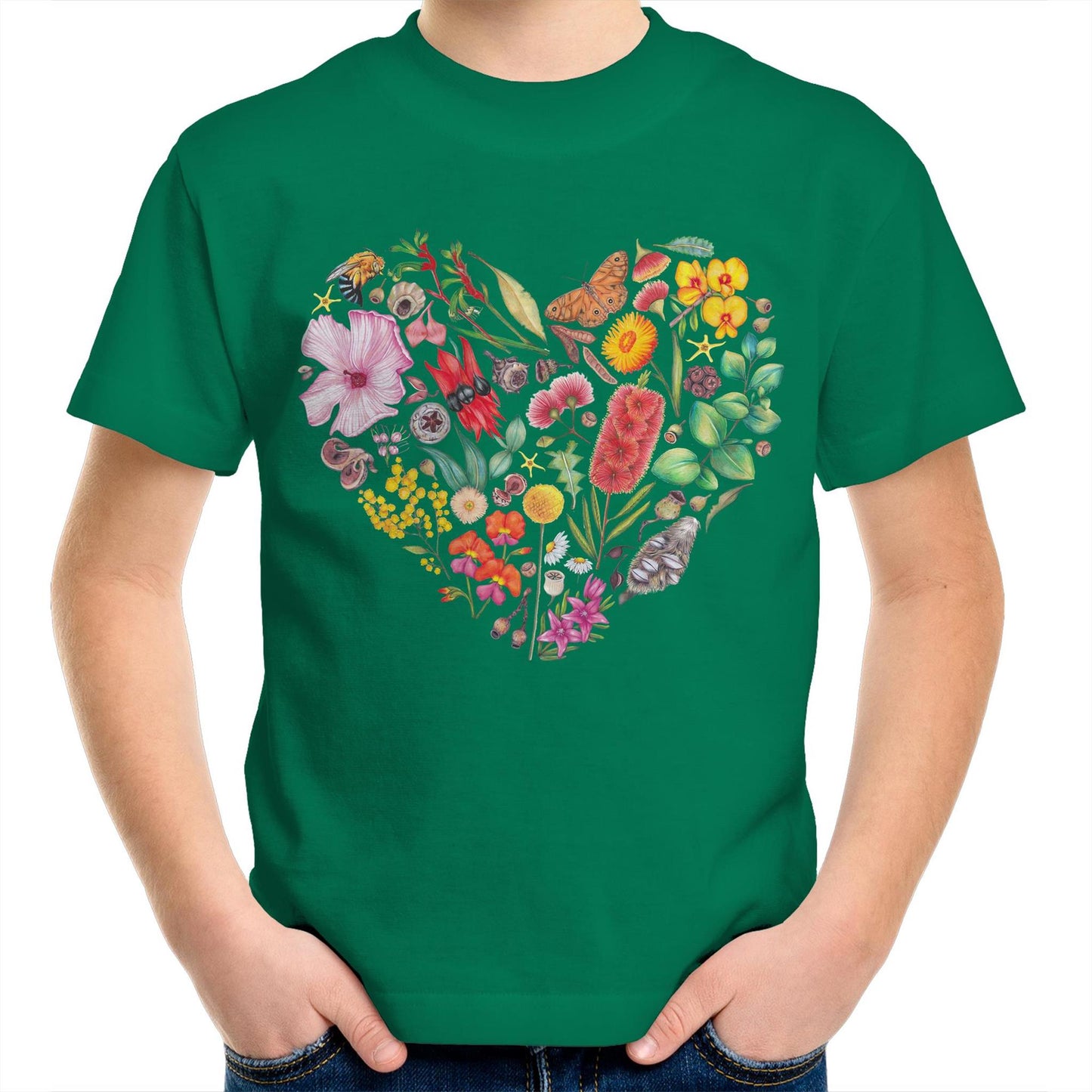 Wildflower Heart Kids T-Shirt