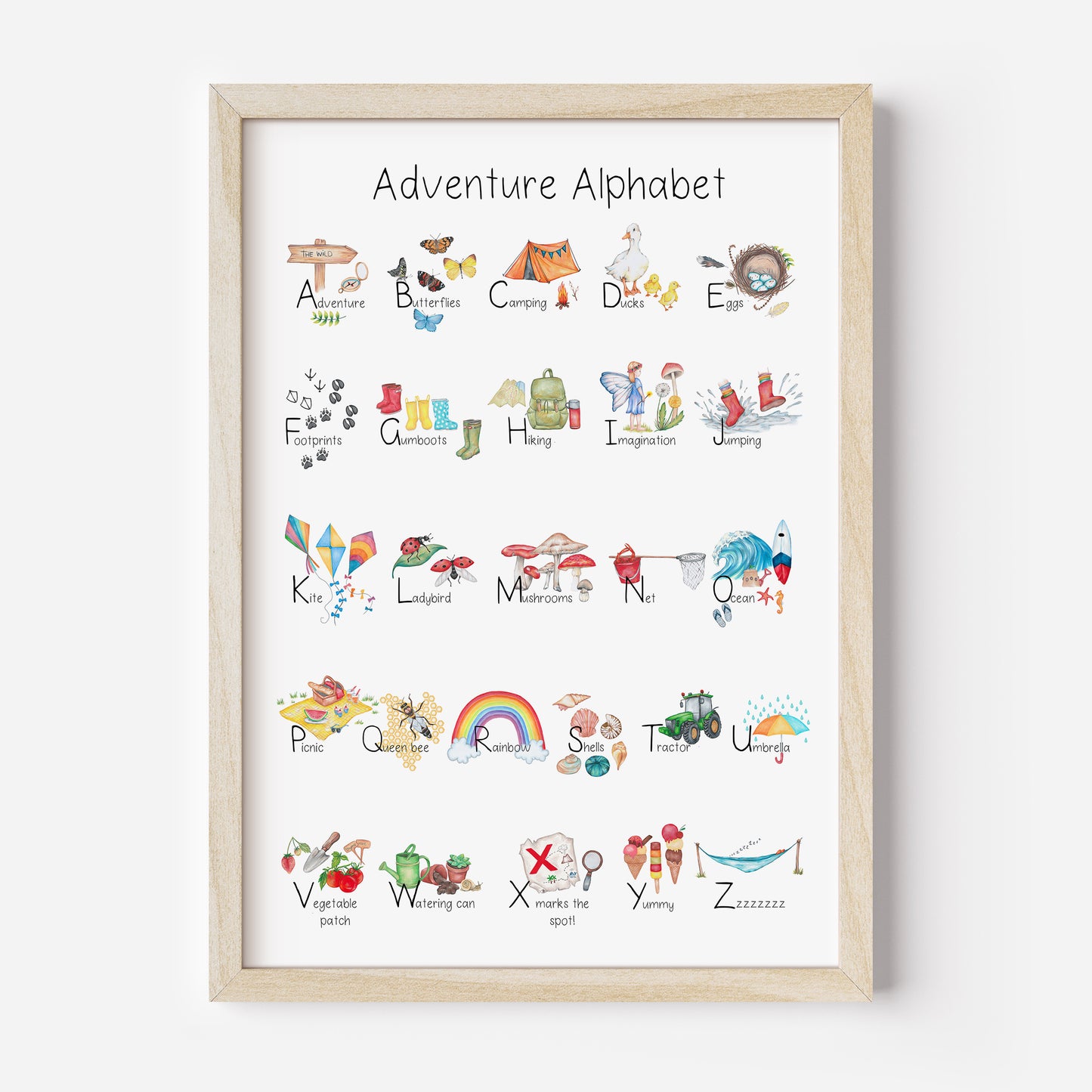 Adventure Alphabet Poster DIGITAL DOWNLOAD