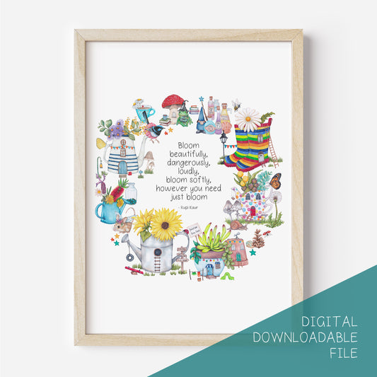 Secret Garden Bloom Quote DIGITAL DOWNLOAD