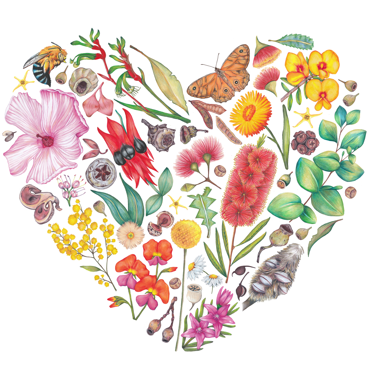 Wildflower Heart Kids T-Shirt