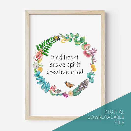 Kind Heart Affirmation Wreath DIGITAL DOWNLOAD