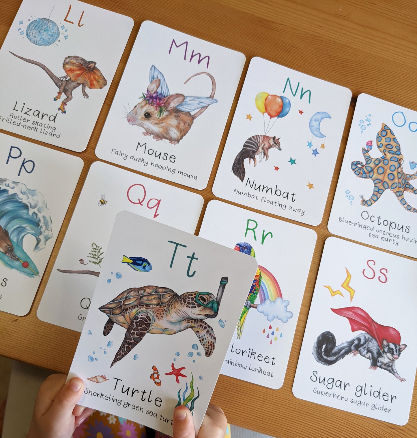 Australian Animal Alphabet Flash Cards DIGITAL DOWNLOAD