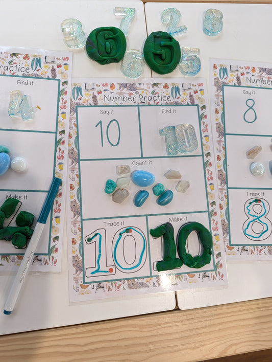 Number Practice Sheets 1- 10 DIGITIAL DOWNLOAD