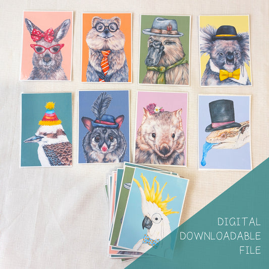 Australian Animal Game of Snap DIGITAL DOWNLOAD