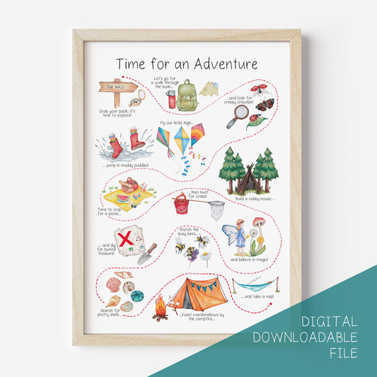 Time for an Adventure Poster DIGITAL DOWNLOAD