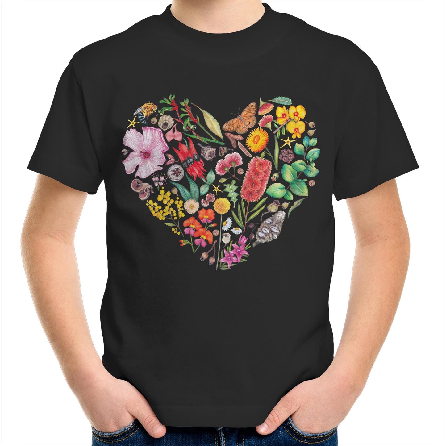 Wildflower Heart Kids T-Shirt