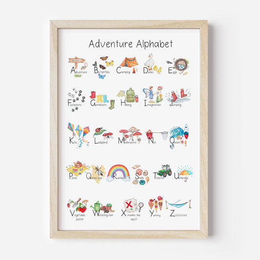 Adventure Alphabet Poster DIGITAL DOWNLOAD