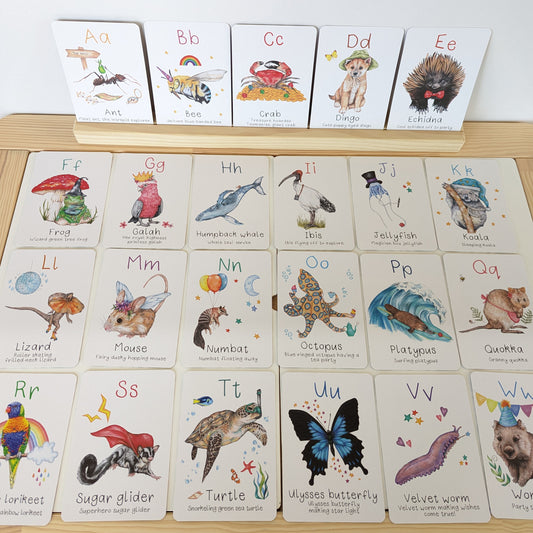 Australian Animal Alphabet Flash Cards DIGITAL DOWNLOAD