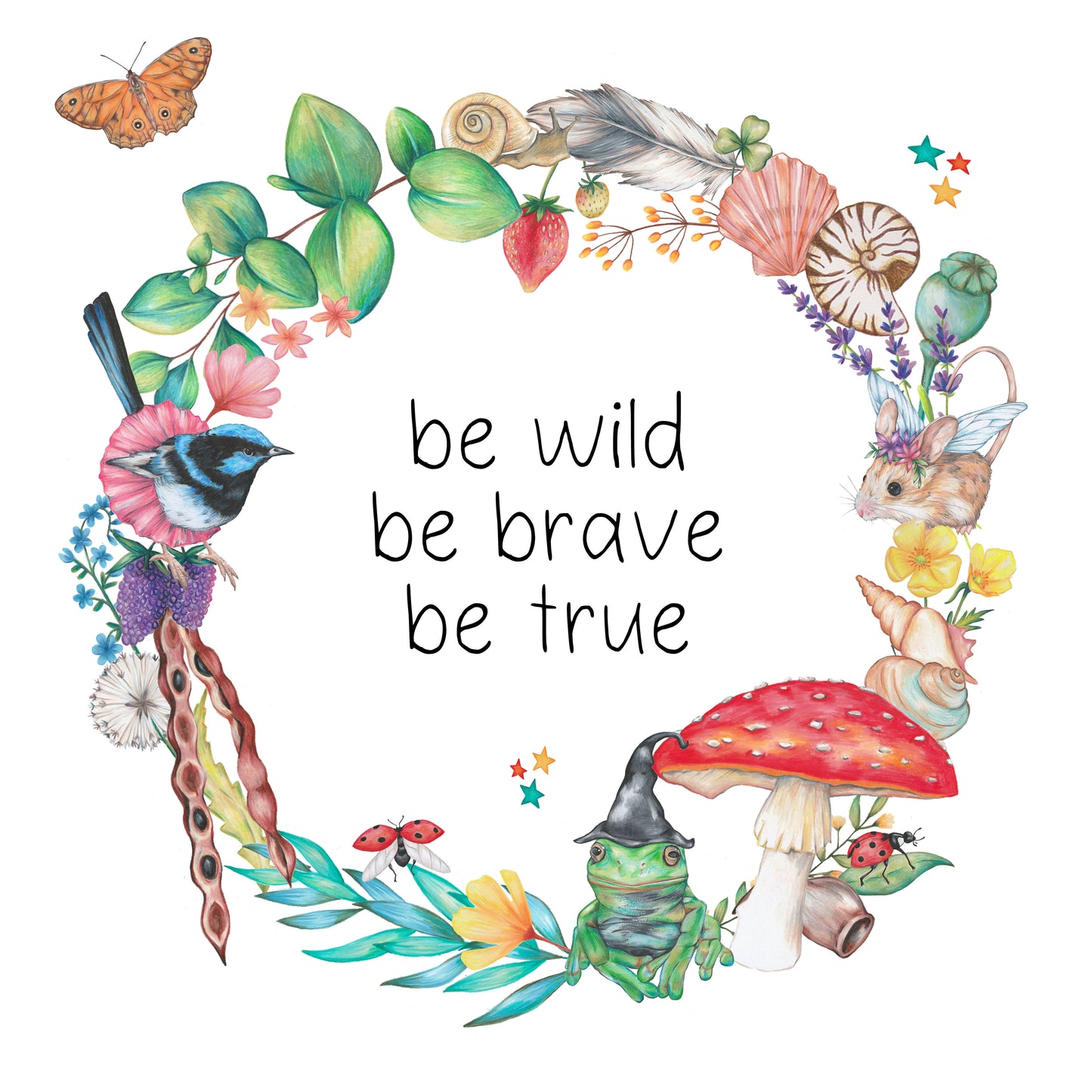 Be Wild Affirmation Wreath DIGITAL DOWNLOAD