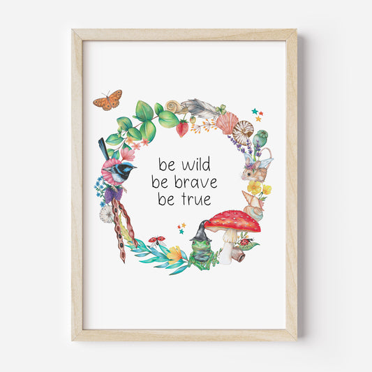 Be Wild Affirmation Wreath DIGITAL DOWNLOAD