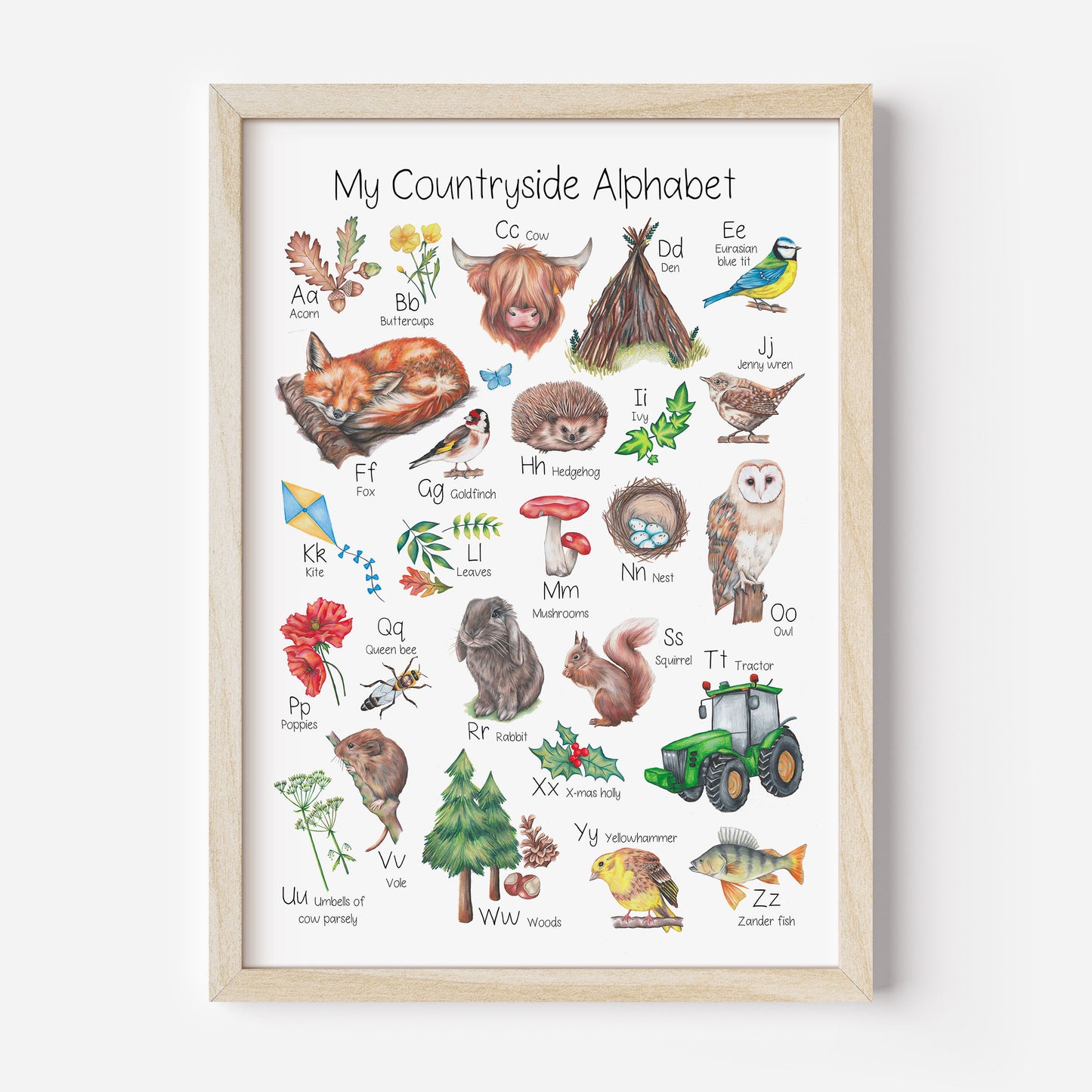 My Countryside Alphabet Poster DIGITAL DOWNLOAD