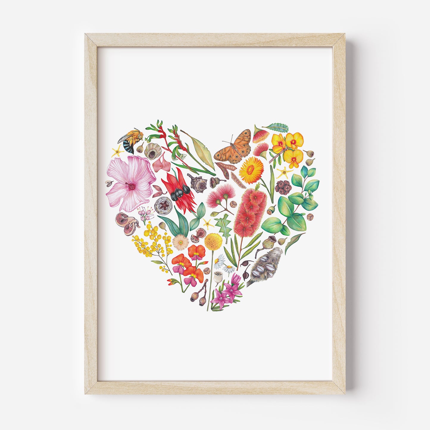 Australian Wildflower Heart DIGITAL DOWNLOAD