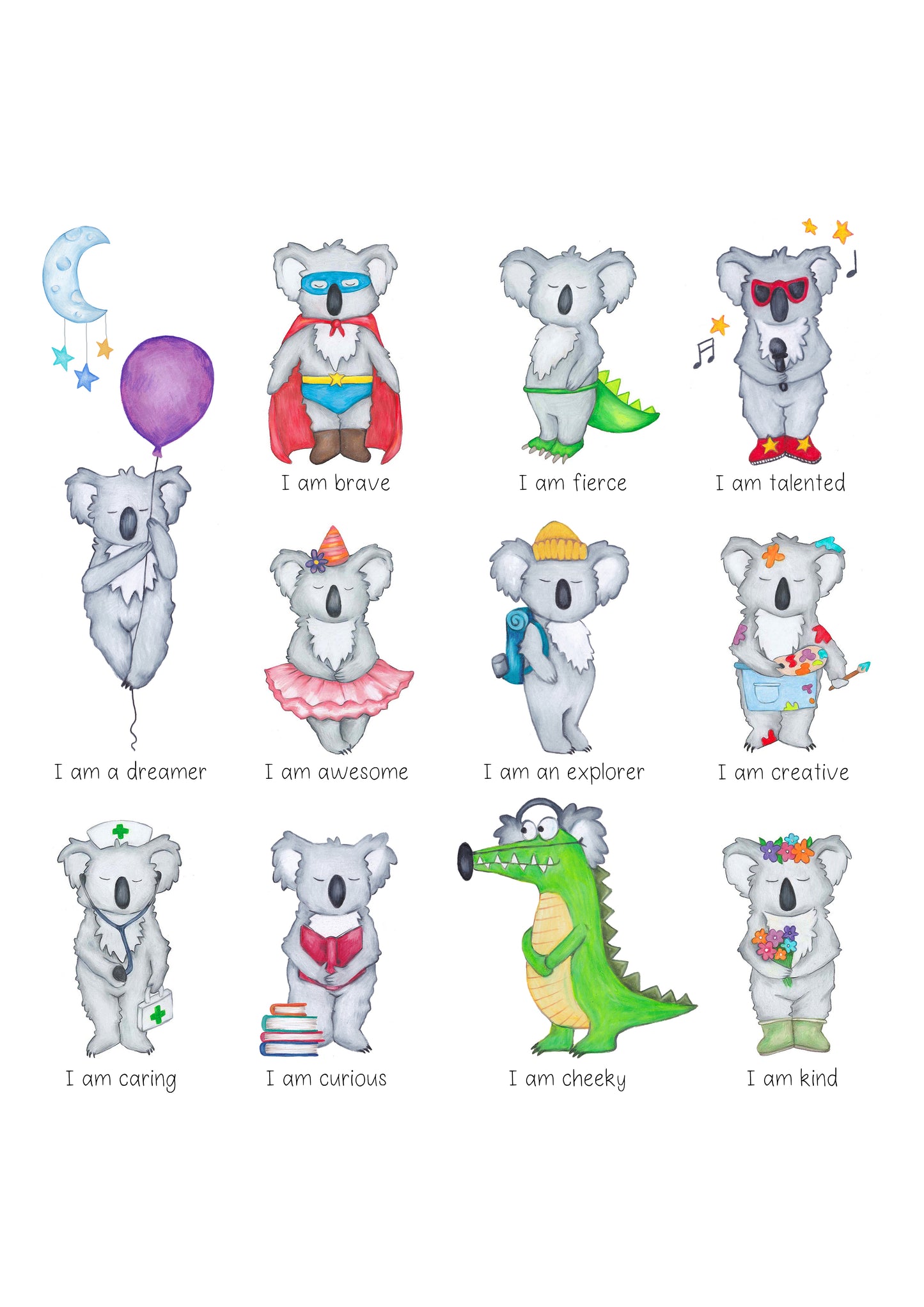 Koala Affirmation Poster DIGITAL DOWNLOAD