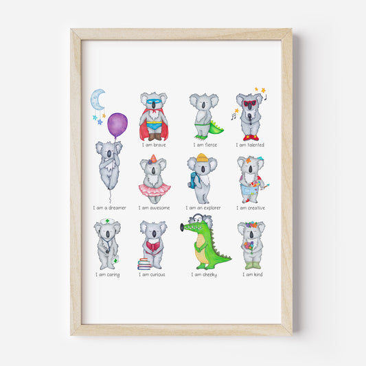 Koala Affirmation Poster DIGITAL DOWNLOAD