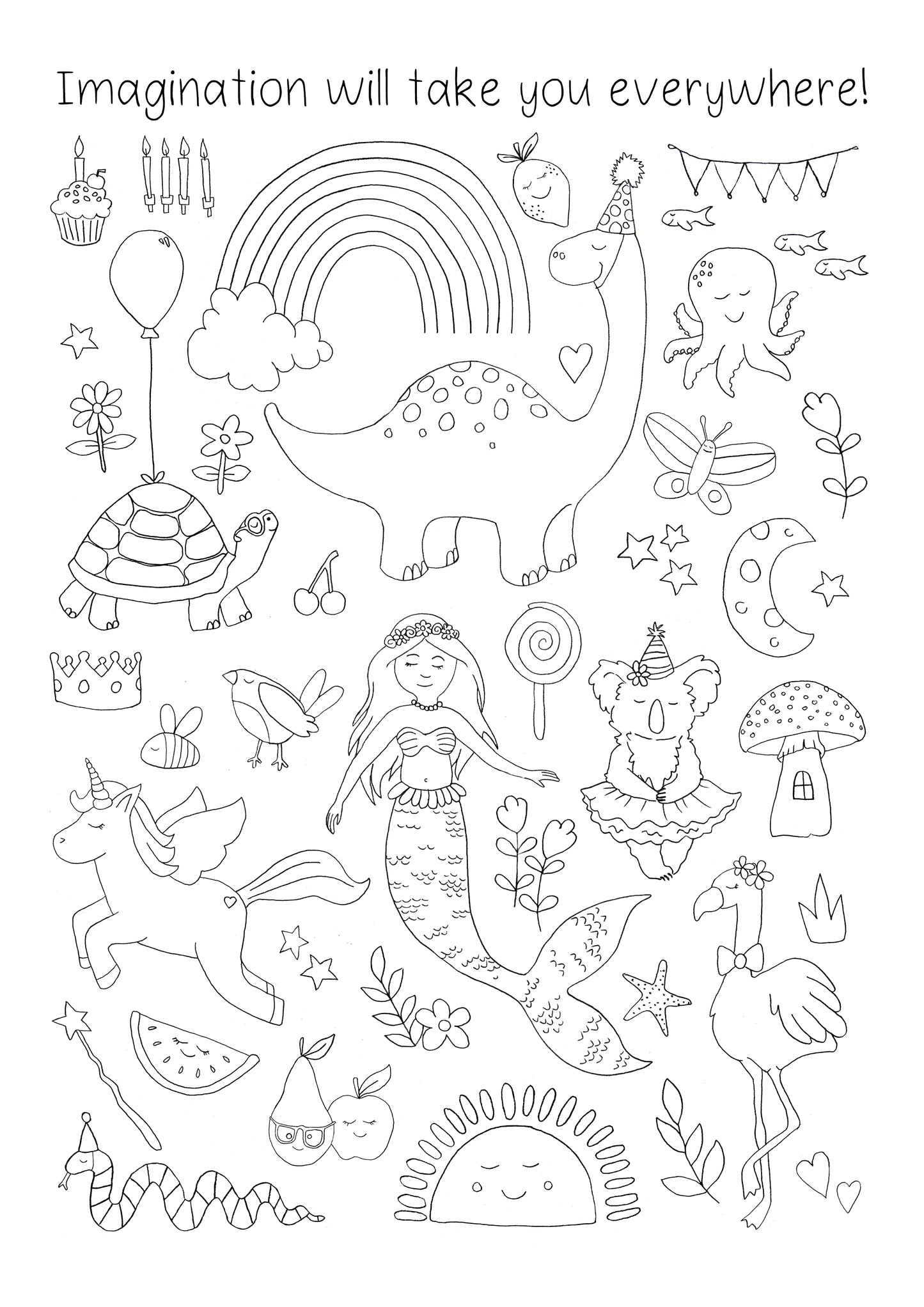 Imagination Colouring In Page DIGITAL DOWNLOAD