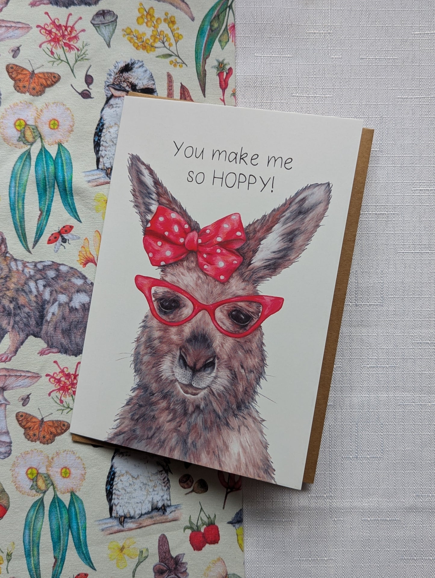 Kangaroo Greetings Card