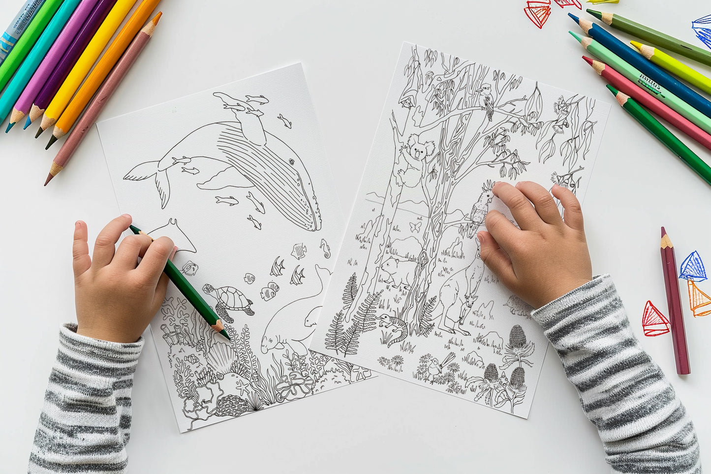 Australian Ocean & Bush Colouring In Bundle DIGITAL DOWNLOAD