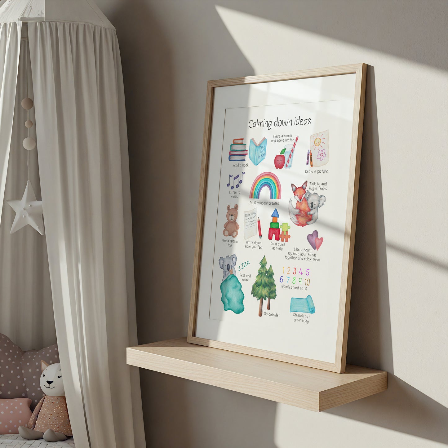 Calming Down Ideas Poster DIGITAL DOWNLOAD