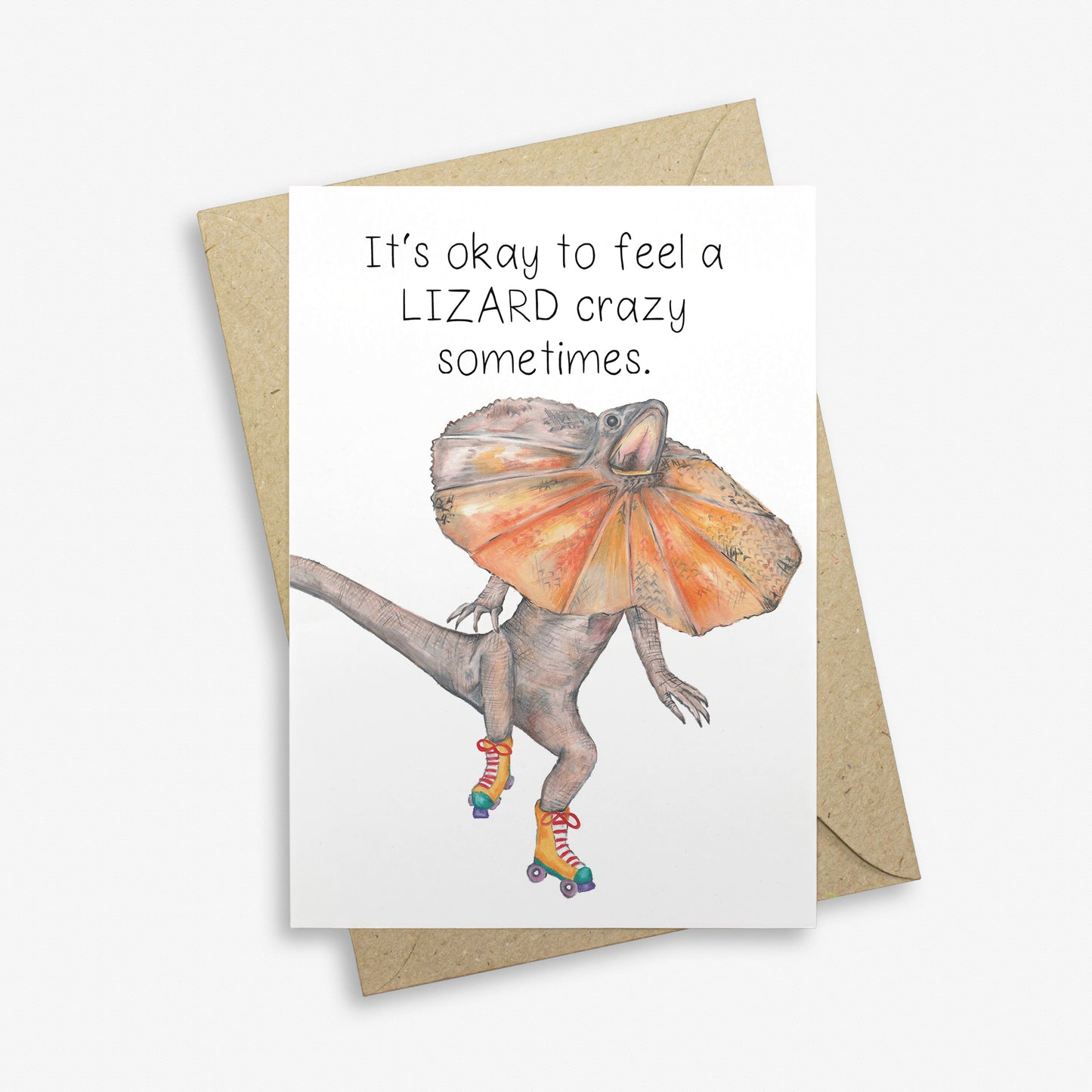 Frilled-Neck Lizard Greetings Card